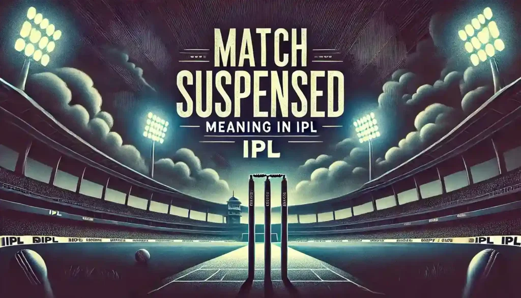 match suspension meaning in ipl
